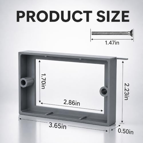 ABS 1/2 Inch Outlet Box Extender, Single Gang, Gray, 2 Pack - color: Gray, size: 2 PC