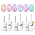 Makartt Cat Eye Gel Nail Polish Set 15ML : 6 Shimmer Magnetic Colors - color: Infinity Stones