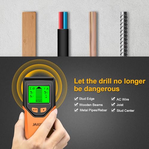 Stud Finder Wall Scanner - 5 in 1 Stud Finder Tool w/Smart Chip and HD LCD Display, Stud Detector Beam Finders for the Center and Edge of Wood AC Wire Metal Studs Joist Pipe (Onion) - color: Onion