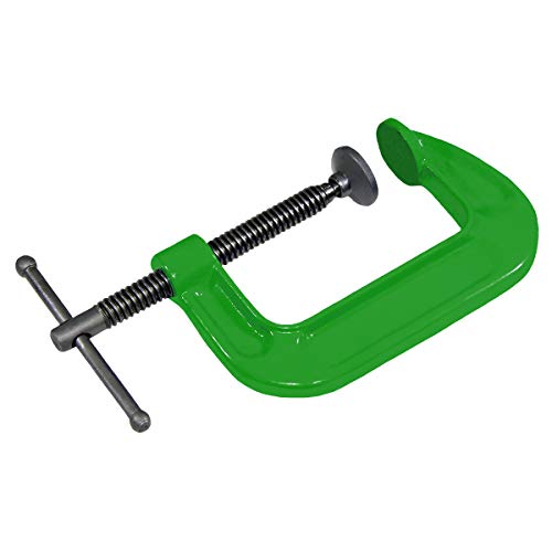 Grip Heavy Duty C-Clamps (3") - Sliding T-Bar Handle with Steel Frame - Powder Coated Chrome Plated Steel Screw and Swivel Pad - Gluing, Nailing, Welding, Cutting - Home, Garage, Workshop - size: 3"