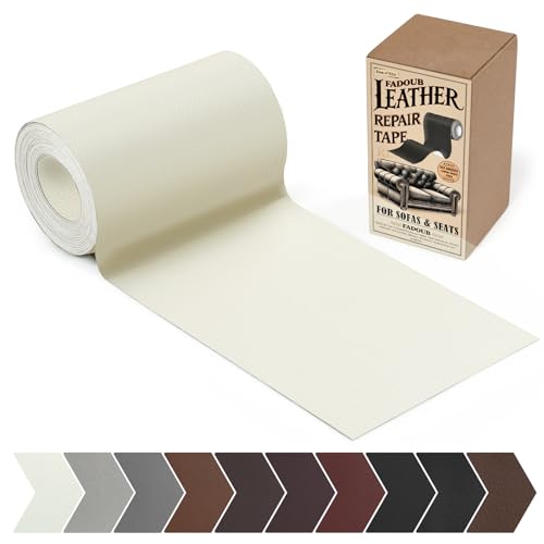 Leather Repair Patch, Leather Repair Tape for Furniture Beige White - color: Beige White, size: Litchi Grain 4 x 63 In