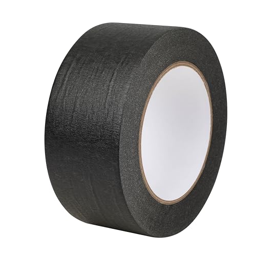 Black Painters Tape 2 inch Wide Black Masking Tape Paint Tape Paper Tape 2 inch x 55 Yards - color: Black, size: 2 Inch