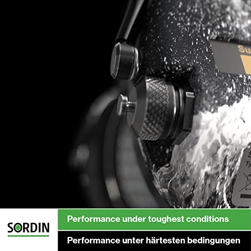 Sordin Supreme PRO X SOR75302-X-G-S - Active Adjustable Ear Muffs - Hearing Protection - Gel Seals - Camo Canvas Headband and Green Cups