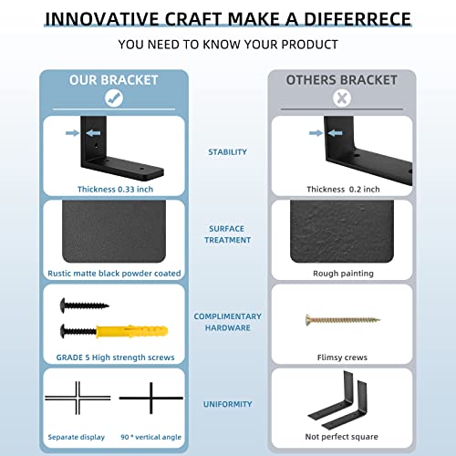 8"x 4"Shelf Brackets,L Shelf Brackets, die-cast Formation, Vertical Angle, Premium Alloy Metal Heavy Duty Shelf Bracket, high Strength Mounting Hardware Included, Corner Brace Joint,Pack of 4. - size: 8 inch x 4 inch die-cast