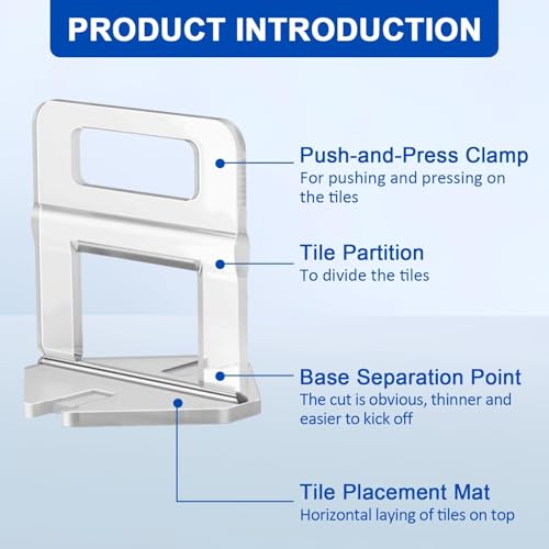 DGSL Tile Spacers 4650 Pcs Tile Clips,Tile Leveling System Clips 1/32 Inch - size: 1/32 Inch*4650 Piece