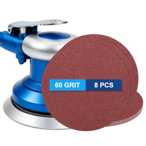 8 Pack 10 Inch PSA Sanding Discs 60 Grit Aluminum Oxide Red - size: 60 grit