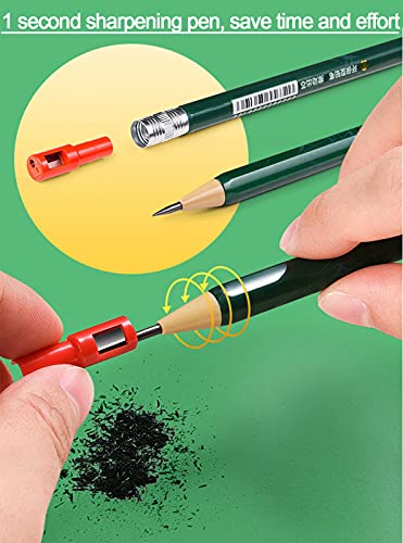 85 pcs Solid Carpenter Pencil Set Includes 5 Construction Pencils Deep Hole Woodwork Marking Pencil with 80 Refills, Mechanical Pencil for Woodworking Architects
