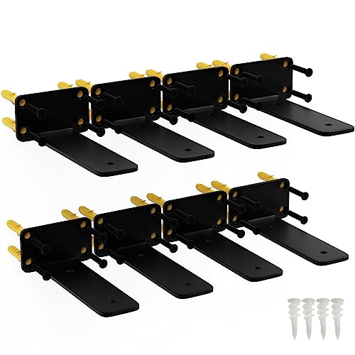 6 Inch Shelf Brackets, 8 Pack Floating Shelf Bracket, 1/5" Thick - size: 6 Inch, style: 8 Pack
