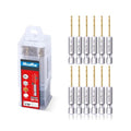 HIGHFIRE1/16 Hex Shank Drill Bits, High Speed Steel Titanium Drill Bit Set for Steel, Quick Change Small Drill Bits for Metal (Pack of 12 Identical Pcs) - size: 1/16"(12pcs)