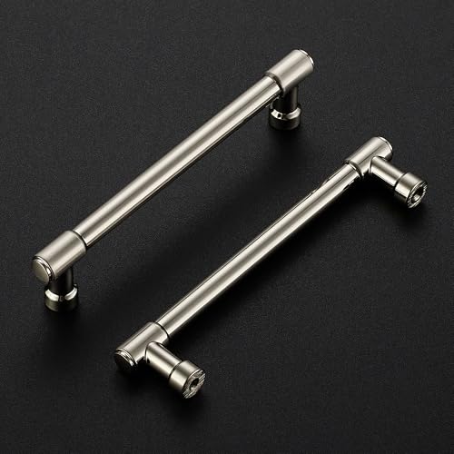 Ravinte Brushed Nickel Kitchen Pulls Cabinet Handles 5 Inch 5 Pack - color: Brushed Nickel, size: 5 Inches Hole Center