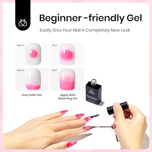 Beetles Blooming Gel Clear Nail Art Gel Polish UV LED 1Pcs 10ML - color: A - Clear ｜ Aura