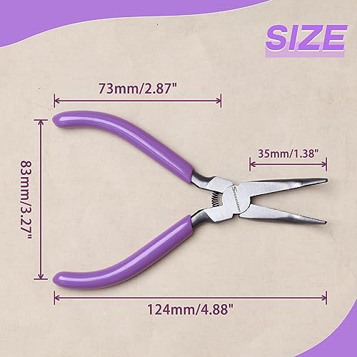 SPEEDWOX Mini Bent Nose Pliers, Micro Jaw Tools for Jewelry Making & DIY - style: Bent Nose Pliers