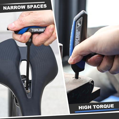 Topline 14-Piece T-Handle Allen Wrench Set, Hex Keys Set with Storage Rack