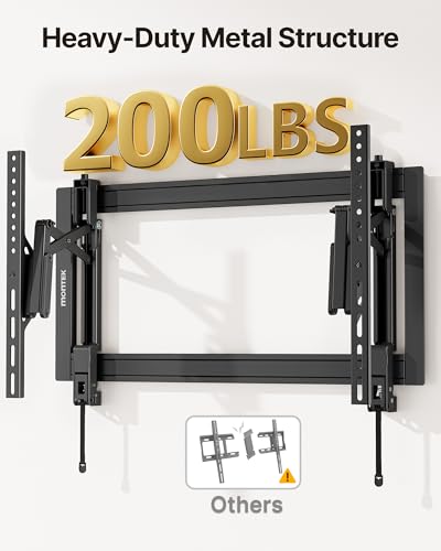 monTEK Heavy Duty Tilting TV Wall Mount Barckt for 37–90" TVs up to 200lbs - size: 37"-90" TV