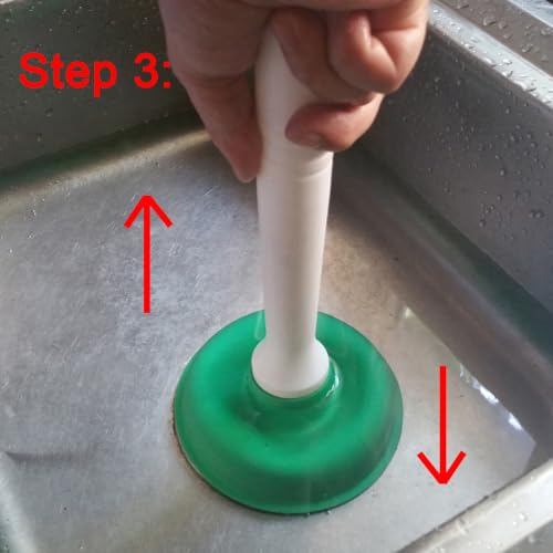 Drain Plunger, Mini Sink Unclogger, Small 4-Inch Clog Remover - color: Blue + Green