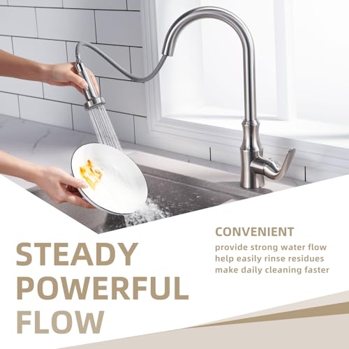 Angle Simple Kitchen Faucet Head Replacement, Sink Sprayer, Brushed Nickel - color: Brushed Nickel