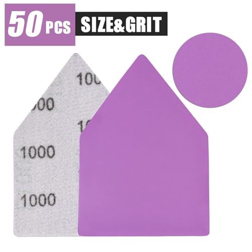 1000 Grit Sandpaper, Triangle Sanding Sheets, Fit Milwaukee M12 Fuel Sander - style: 1000 Grit