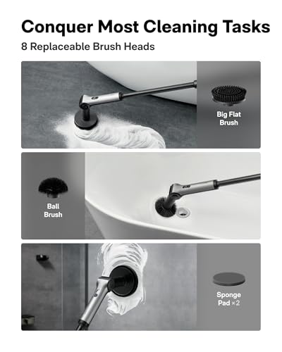 HOTO Flexi™ Cordless Electric Spin Scrubber, for Bathtub, Bathroom, Tile