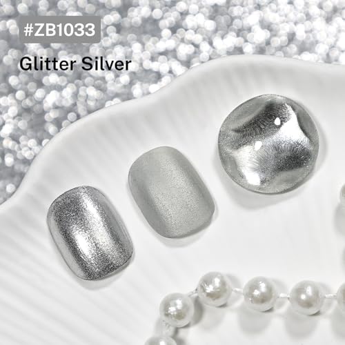 OpenLive 16.5ml Glitter Silver Nail Polish Large Volume - color: Glitter Silver