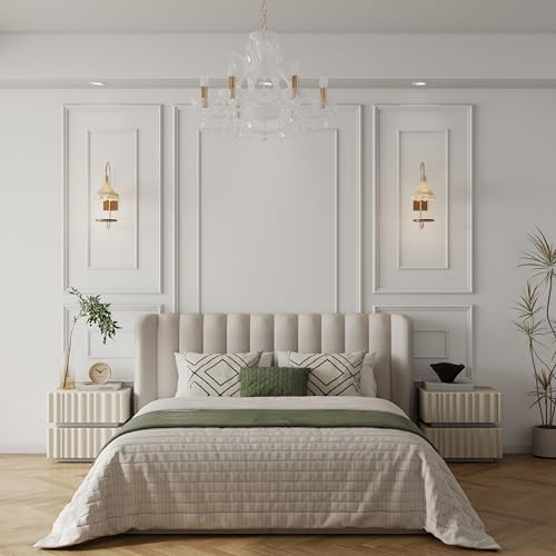 Pangda 3 Set Peel and Stick Wall Molding Kit Inner and Outer Layer Style Premade Wainscoting Panel for Interior Wall Moulding Decor Accent Wall Molding (24x48inch+48x 72inch) - size: 24x48inch+48x 72inch