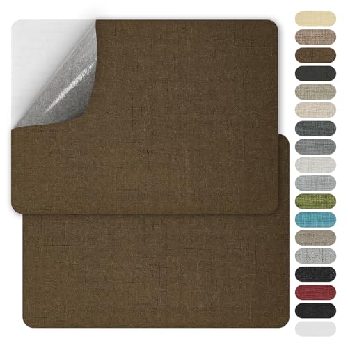 WILDREEDS 2 Pcs 8 x11 Inch Linen Repair Patches, Self-Adhesive Fabric Patch for Sofas, Couch, Furniture,Tote Bags, Car Seats (Dark Brown) - color: Dark Brown