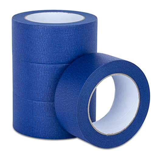 XUXU Blue Painters Tape 2 Inch Masking Tape 196 Yards Total Set of 4 Rolls