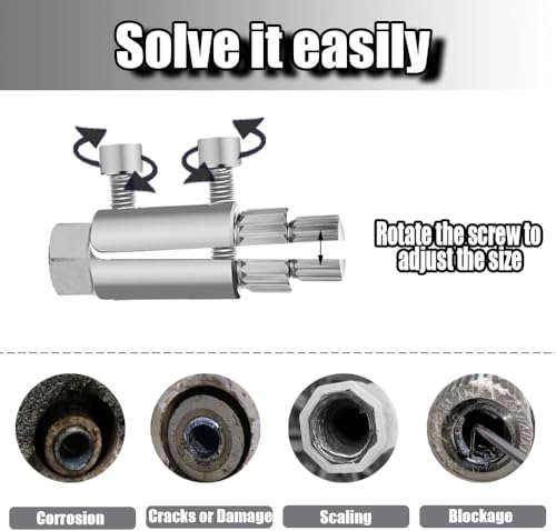 Broken Faucet Removal Tool,Stripped Screw Extractor,Broken Pipe Extractor Tool,Stripped Screw Extractor,For Damaged Faucet Water Pipe Remover (Rectangle) - size: Rectangle