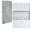 FCLUB Large Empty Watercolor Palette Paint Tray with 48Pcs Half Pans - style: Tin with 48Pcs Half Pans
