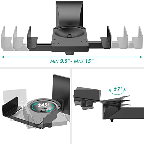 WALI Speaker Wall Mount, Surround Sound Speaker Stand with Adjustable Swivel Tilt Angle, Large Bookshelf Speaker Wall Mount for Living Room, Home Theater, Hold up to 66 Lbs, (SWM201XL), 2 Pack, Black - size: Larger