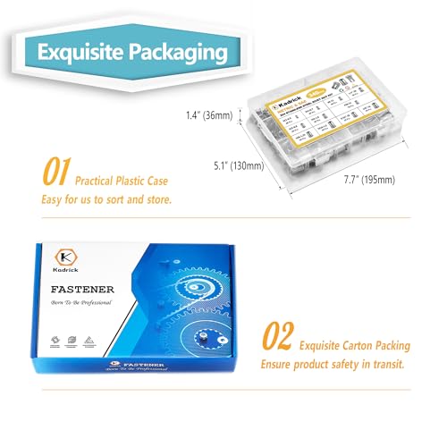 KADRICK 340pcs SAE & Metric Rivet Nut Kit,304 Stainless Steel Flat Head - size: SS Metric & SAE Kit 340Pcs