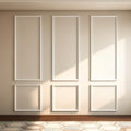 VCK Pre-Cut Wall Molding Set of 6 | Wainscoting Panels Kit for Accent Wall | Ready-to-Assemble Wall Panels for Living Room, Bedroom | Easy DIY Installation with Glue (3 Top & 3 Bottom) - size: 54x24