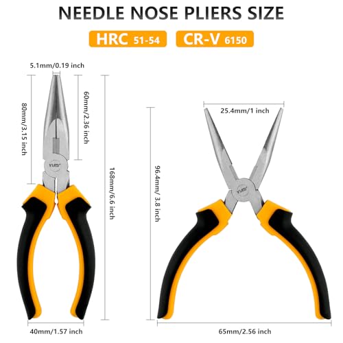 5-Piece CR-V Tool Set, Needle Nose Pliers & Magnetic Screwdrivers