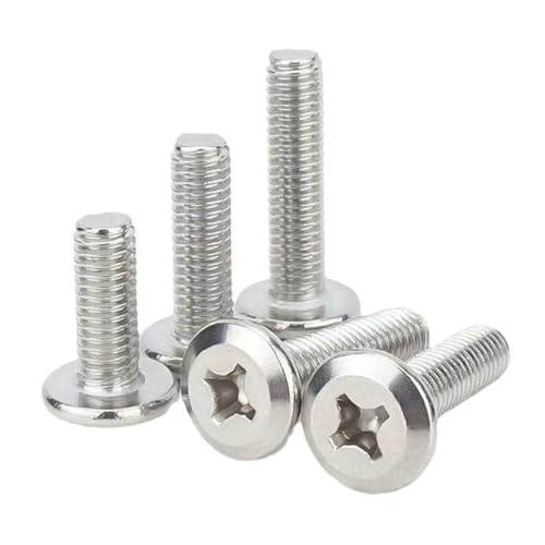 60 PCS Stainless Steel VESA TV LCD Monitor Mounting Phillips Head Screws M4 x 8mm - size: M4x8 - Silver 60pcs