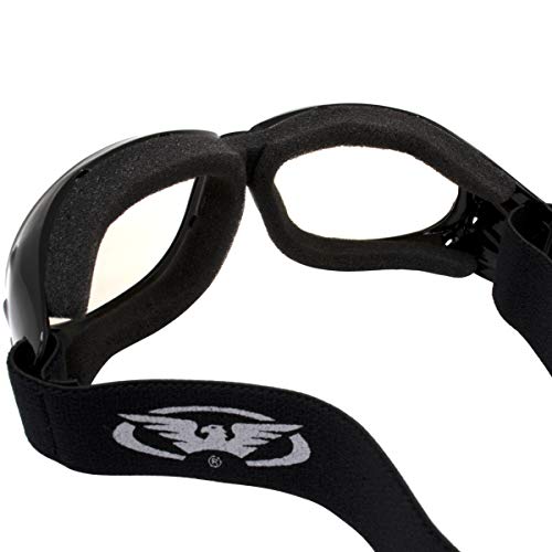 Global Vision Eliminator Dirt Bike Padded Motorcycle Riding Goggles for Men and Women (Black Frame/Smoke Lens) - color: Clear