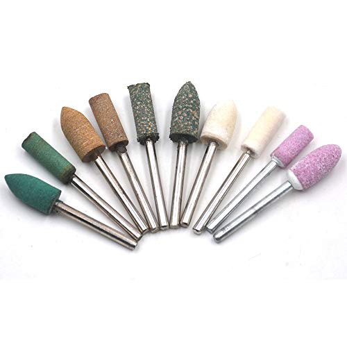 Oudtinx Polishing Grinding Wheels Wool/Sesame/Rubber/Cowhide Grinding Tools- Mixed Set 3mm Shank-100 Pieces