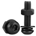 20 PCS M6*16 Cup Head Nuts and Bolts, Hex Head Bolt, Furniture Spare Parts, Crib Bolts Replacement Kit, Fully Threaded, Black Oxide Furniture Screws Connector for Chair Furniture Cots Beds - size: M6*16