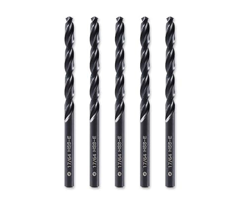 17/64inch HSS M35 Cobalt Twist Drill Bits for Metal - size: 17/64inch (5pcs)