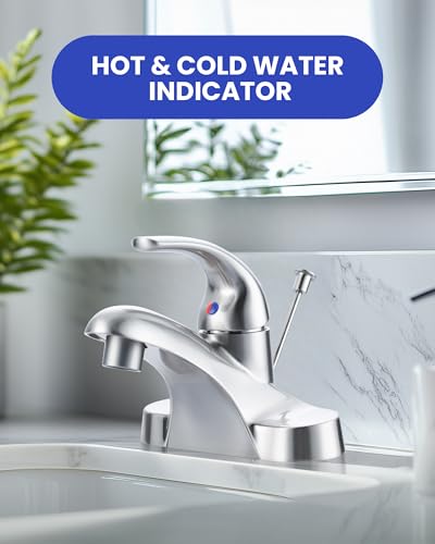 Hot and Cold Water Faucet Indicator 10 PCS | Durable Plastic, Clear Hot/Cold Markings, Tool-Free Installation, Temperature Sign Buttons Fit for 6.7-7mm Holes