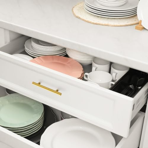 Ravinte Brushed Gold Cabinet Handles,Round T Pulls,3-3/4 Inch,30 Pack - color: Brushed Gold, size: 3-3/4 Inch Hole Center