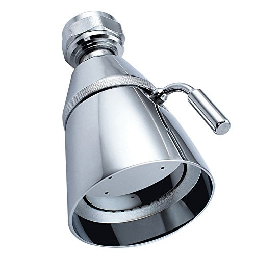 Angle Simple Shower Head High Pressure, Brass Shower Sprayer G 1/2, Chrome - color: Chrome