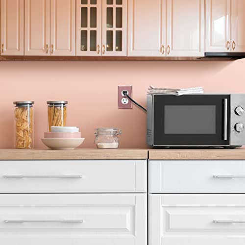 ENERLITES Duplex Receptacle Metal Wall Plate, 1-Gang, Polished Rose Gold - color: Polished Rose Gold, size: Standard Size
