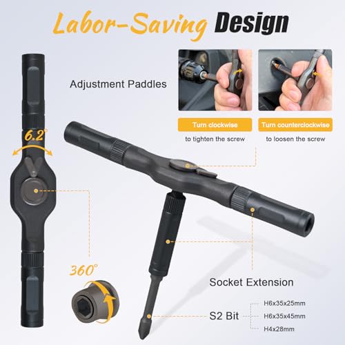66 in 1 Magnetic Ratchet Screwdriver Set With Case - size: 66 in 1