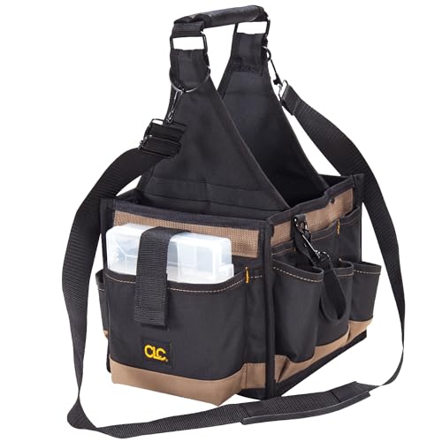 Custom Leathercraft 1526 25 Pocket Electrical and Maintenance Tool Carrier - style: 8-inch Toolbox