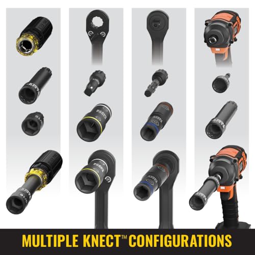 Klein Tools 65300 KNECT 32-Piece Pass Through Socket Set, SAE Impact Set with MODbox Case, 1/4-Inch Drive, Sockets, Bits and Accessories - style: 32-Piece