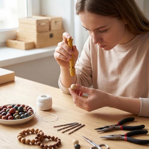 Zhehao 59 Pcs Hand Drill Bits Set Micro Drill Bit Set for Crafts, Gold - color: Gold