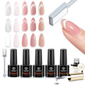 modelones 5 Colors Builder Nail Gel, Cat Eye Gel Top Coat and Magnet Set - color: B2 Nude Builder Cat Eye Top