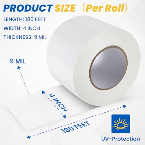 3 Rolls Vapor Barrier Tape,4" x 180 ft,Waterproof Seam Tape for Insulation - size: 3 Rolls