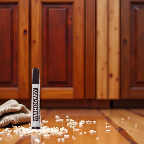 Brown Furniture Repair Wood Cabinet Floor Touch Up Markers Scratch Filler Remover - Mahogany,Wood Polish Care Scratch Covers and Removers