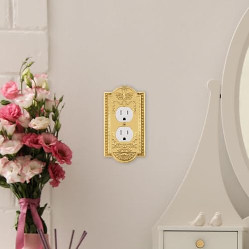 Nostalgic Warehouse Meadows Light Switch Cover Plate - color: Polished Brass, size: Outlet