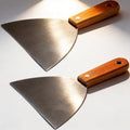 Utoolmart 2Pcs Putty Knife, 6 Inch Carbon steel Stiff Putty Knives, Spackle Knife, Paint Scraper, Scraper Tool with Wooden Handle for Taping Paint Wall Floor Tile | Stiff Blade, Sharp Scrapes Adhesive, Spackle Knife, Paint Scraper, Scraper Tool for Taping
